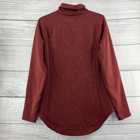 Title Nine Sweater Sz M Most Wanted Happy Trails Zip‎ Pockets Thumb Red Pullover - Picture 2 of 7